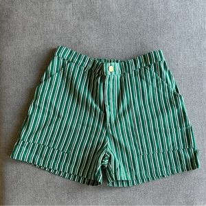 Big Bud Press - Work Shorts in Green Frontier Stripe